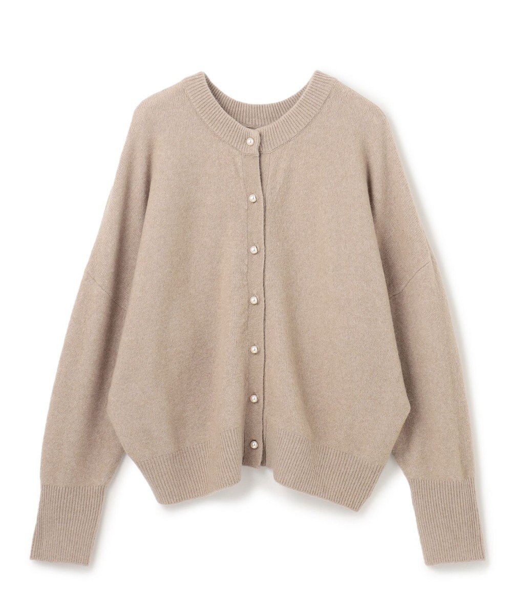 UNFILO 【新色追加/洗える】ふわふわニット パールボタンカーディガン 
