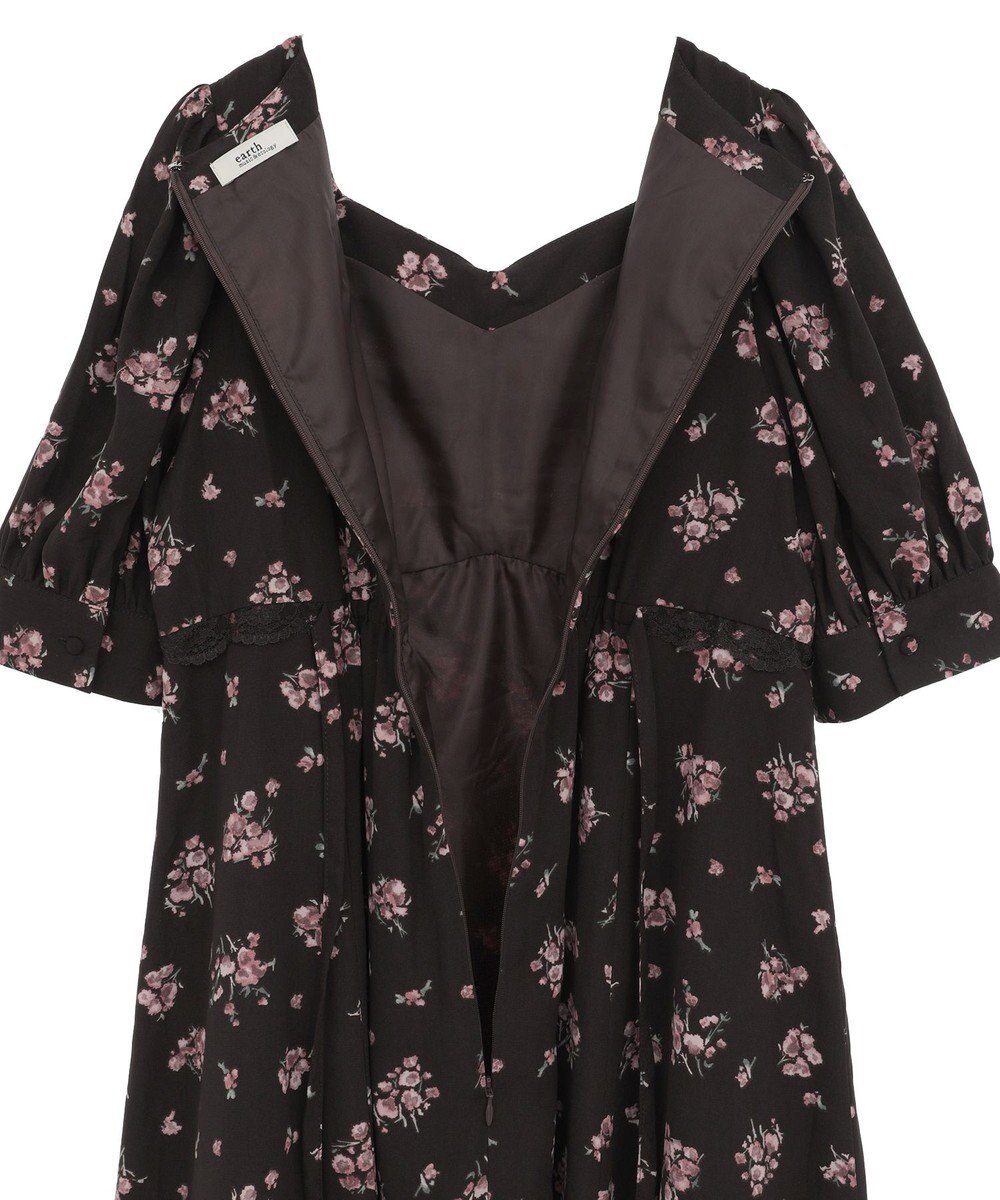 earth music&ecology レース切替フラワーロングワンピース 