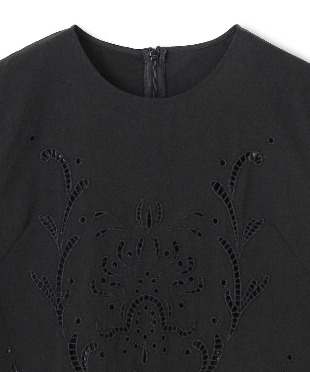 BEIGE， 【洗える】GALLERIA / コットンエンブロイダリーノースリーブブラウス 