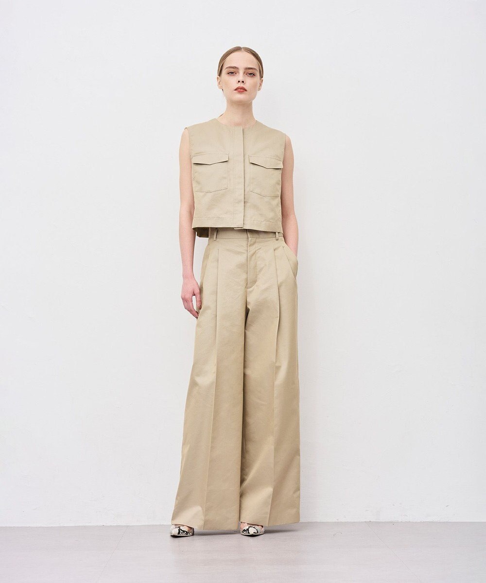 uncrave チノギャバジン ジレブラウス 