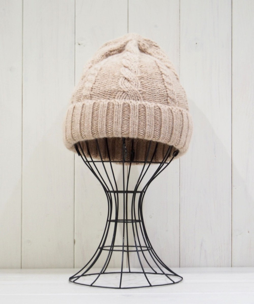 石田製帽 ベビーアルパカ　アラン編みワッチ 