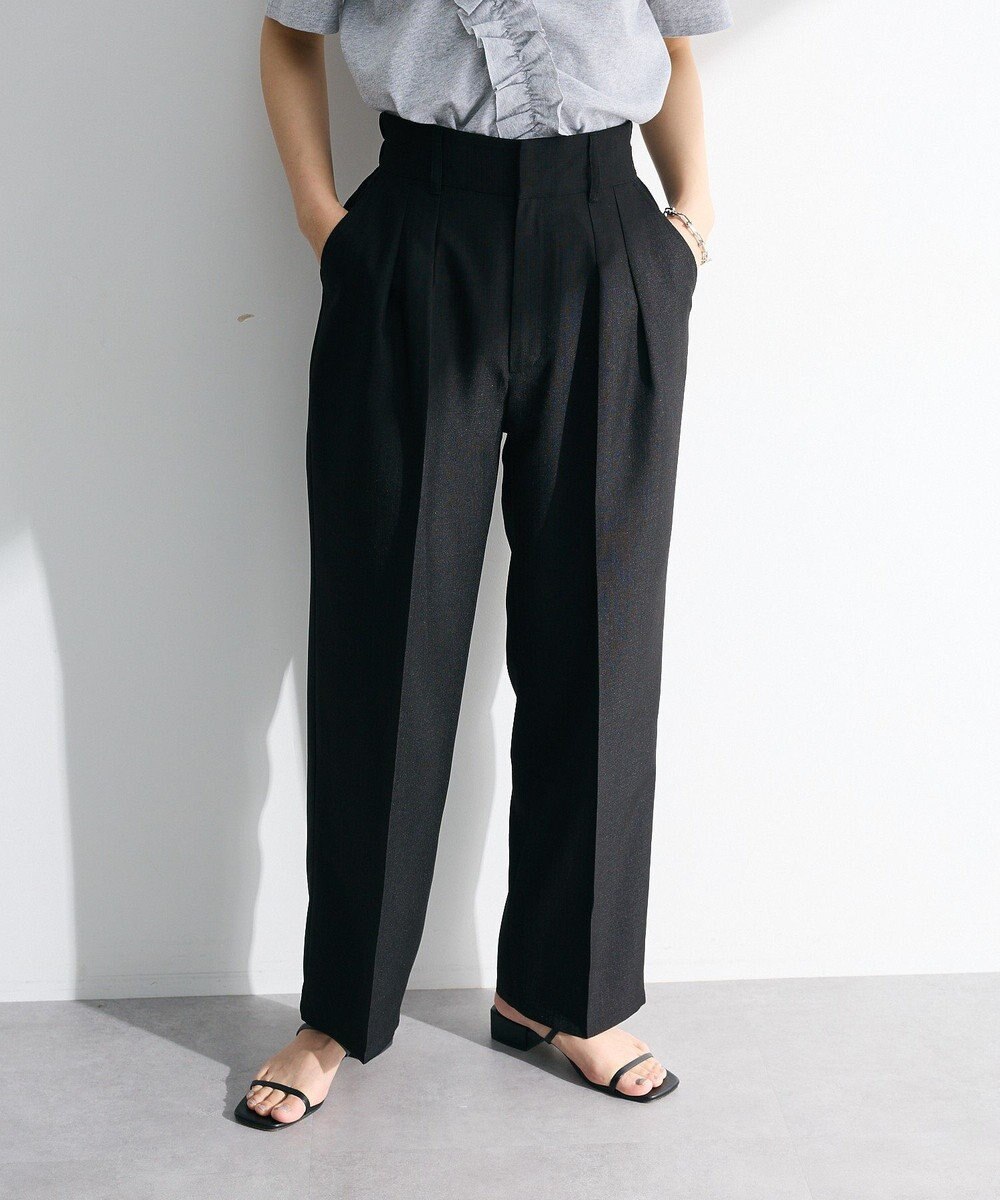 Green Parks ・ＥＬＥＮＣＡＲＥ　ＤＵＥ　リネンライク２タックパンツ 