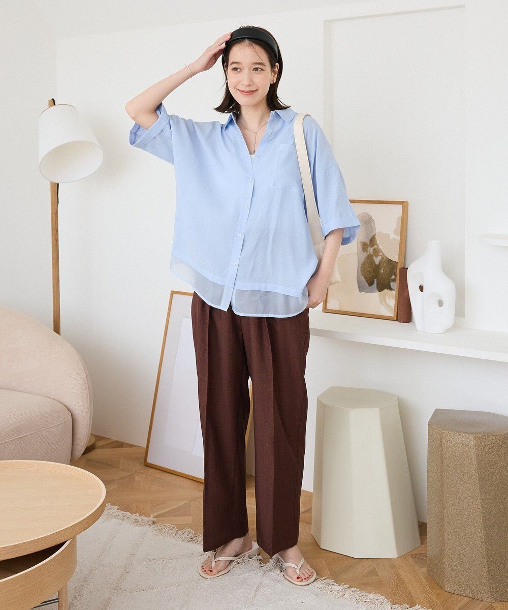 Green Parks ・ＥＬＥＮＣＡＲＥ　ＤＵＥ　リネンライク２タックパンツ 