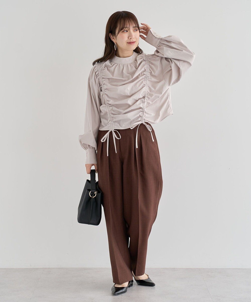 Green Parks ・ＥＬＥＮＣＡＲＥ　ＤＵＥ　リネンライク２タックパンツ 