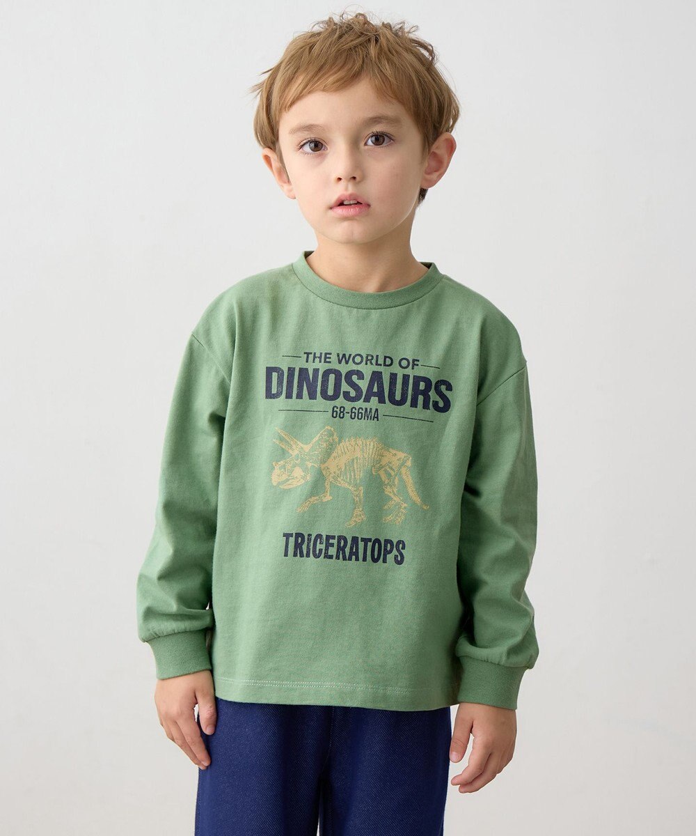 ANY KIDS 恐竜プリント 長袖Tシャツ 