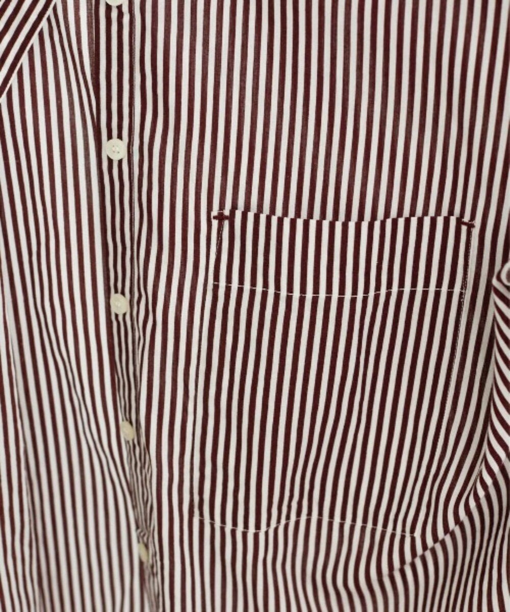 WEGO 着丈が選べる オーバーサイズ バンドカラー シャツ / ストライプ / 無地 