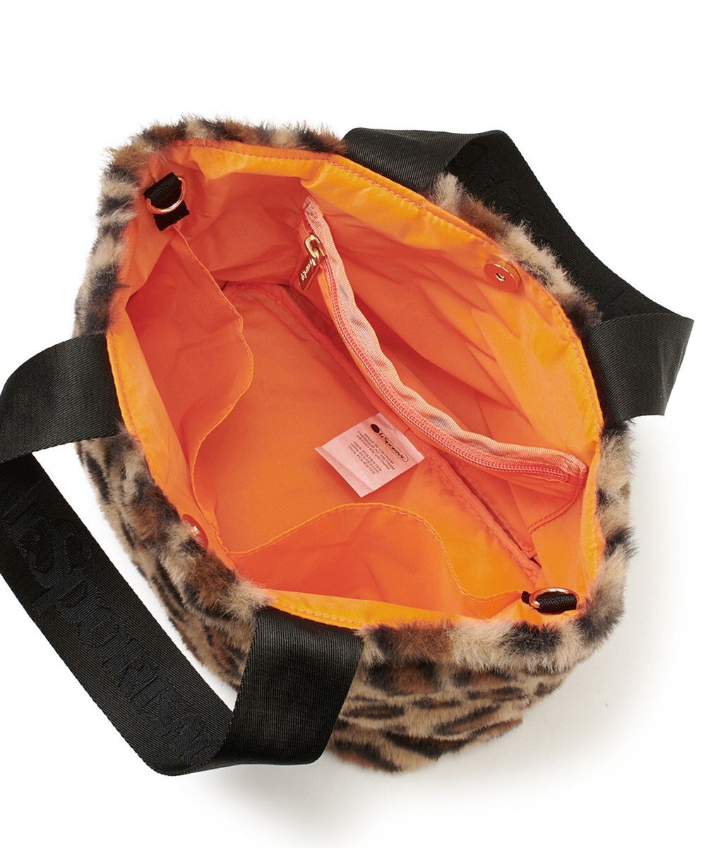 LeSportsac FUR E/W TOTE/レオパードフラッフィーファー 