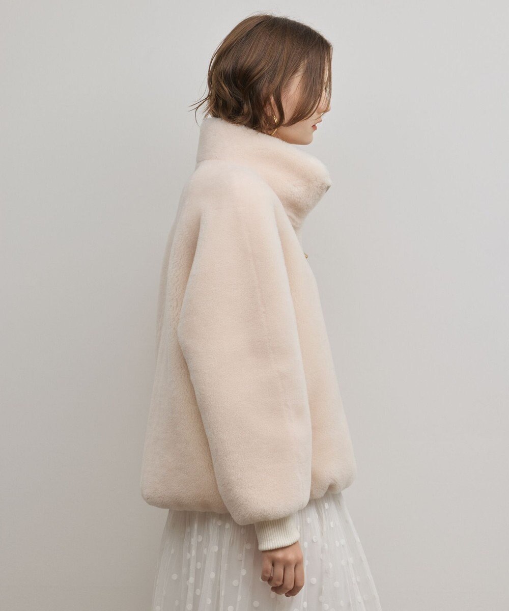 GRACE CONTINENTAL ウールボアスタンドカラージャケット 