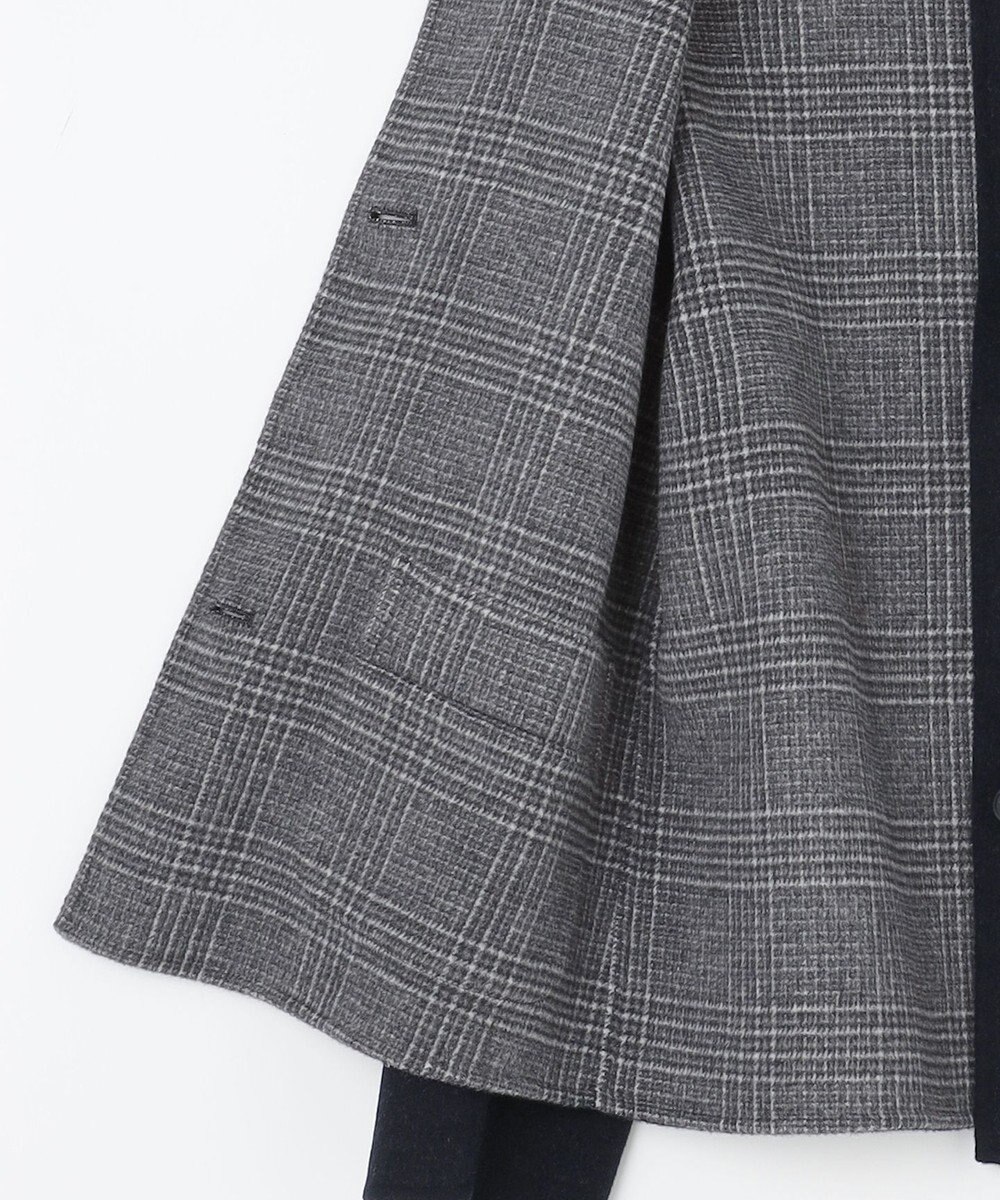 J.PRESS LADIES L 【リバーシブル】ウールナイロン リバー チェック ショート コート 