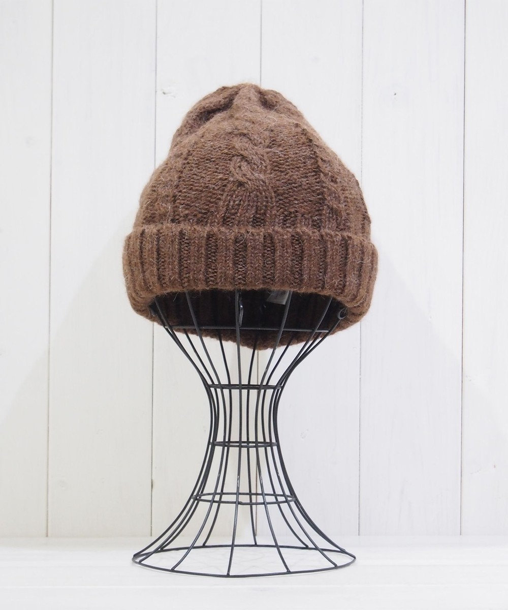 石田製帽 ベビーアルパカ　アラン編みワッチ 