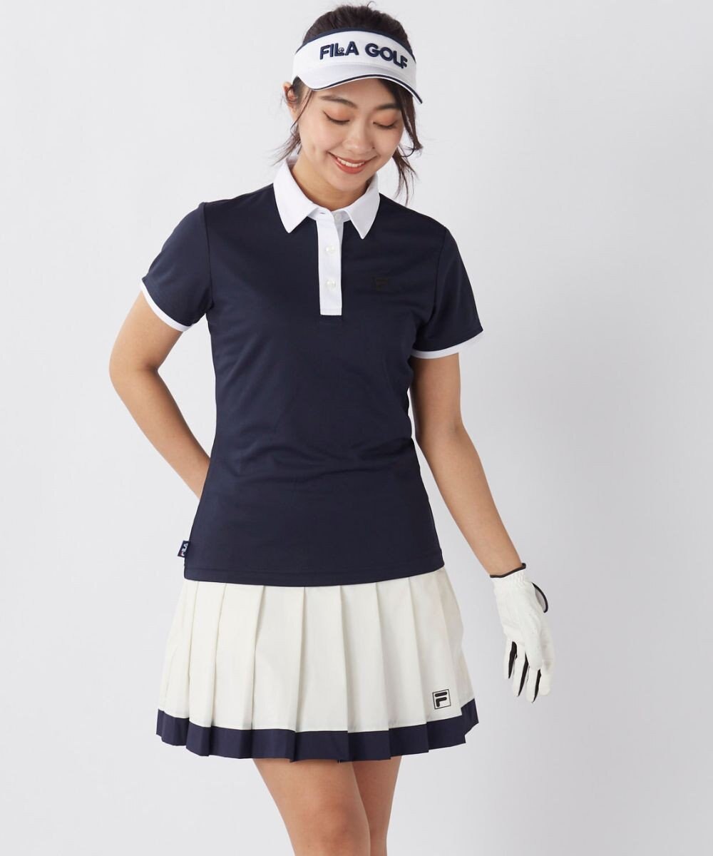 FILA GOLF／marie claire 【FILA GOLF】アクセントカラー半袖ポロシャツ 