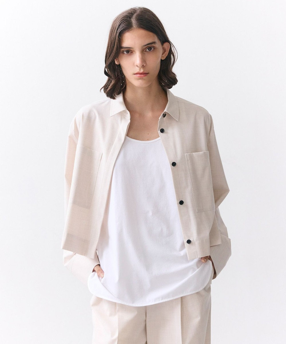 BEIGE， APOPHY / ステッチディテールショートシャツジャケット 