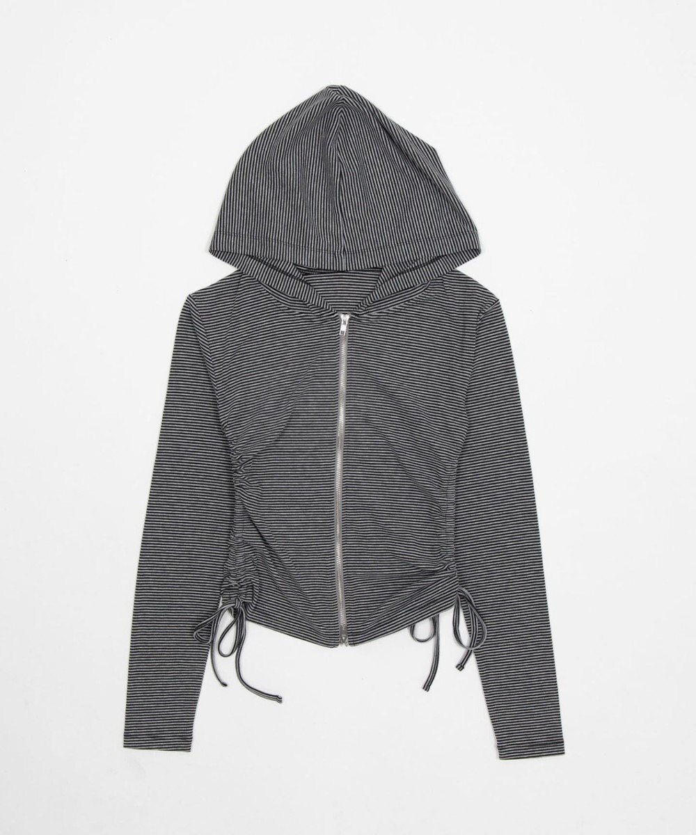 WEGO サイドリボンカットジップパーカー 