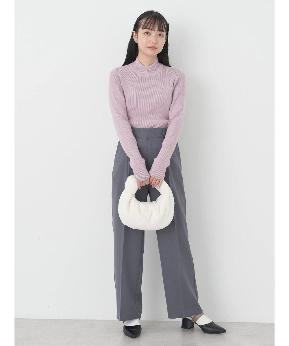 earth music&ecology やわらかタッチハイネックリブプルオーバー 