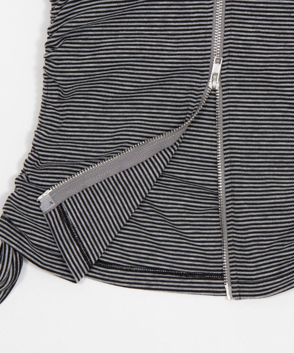 WEGO サイドリボンカットジップパーカー 