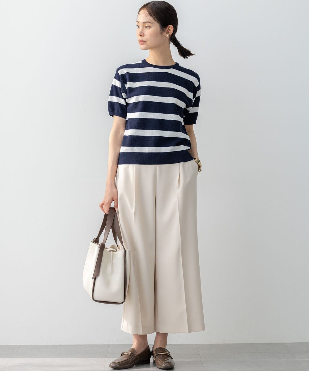 組曲 L 【ストレッチ・イージーケア】オシャクロス ガウチョパンツ 