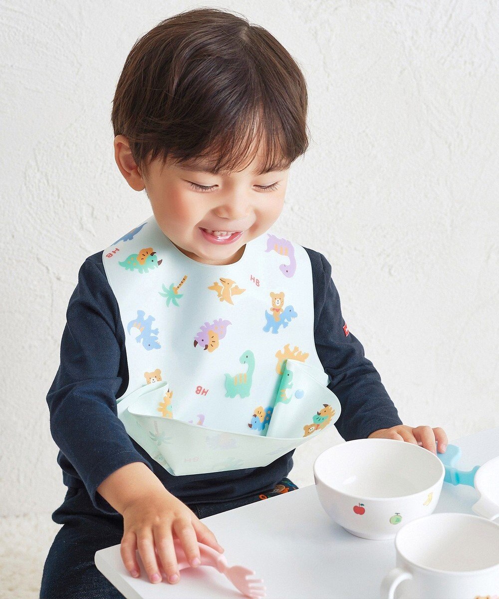 MIKI HOUSE HOT BISCUITS 総柄 お食事スタイ 