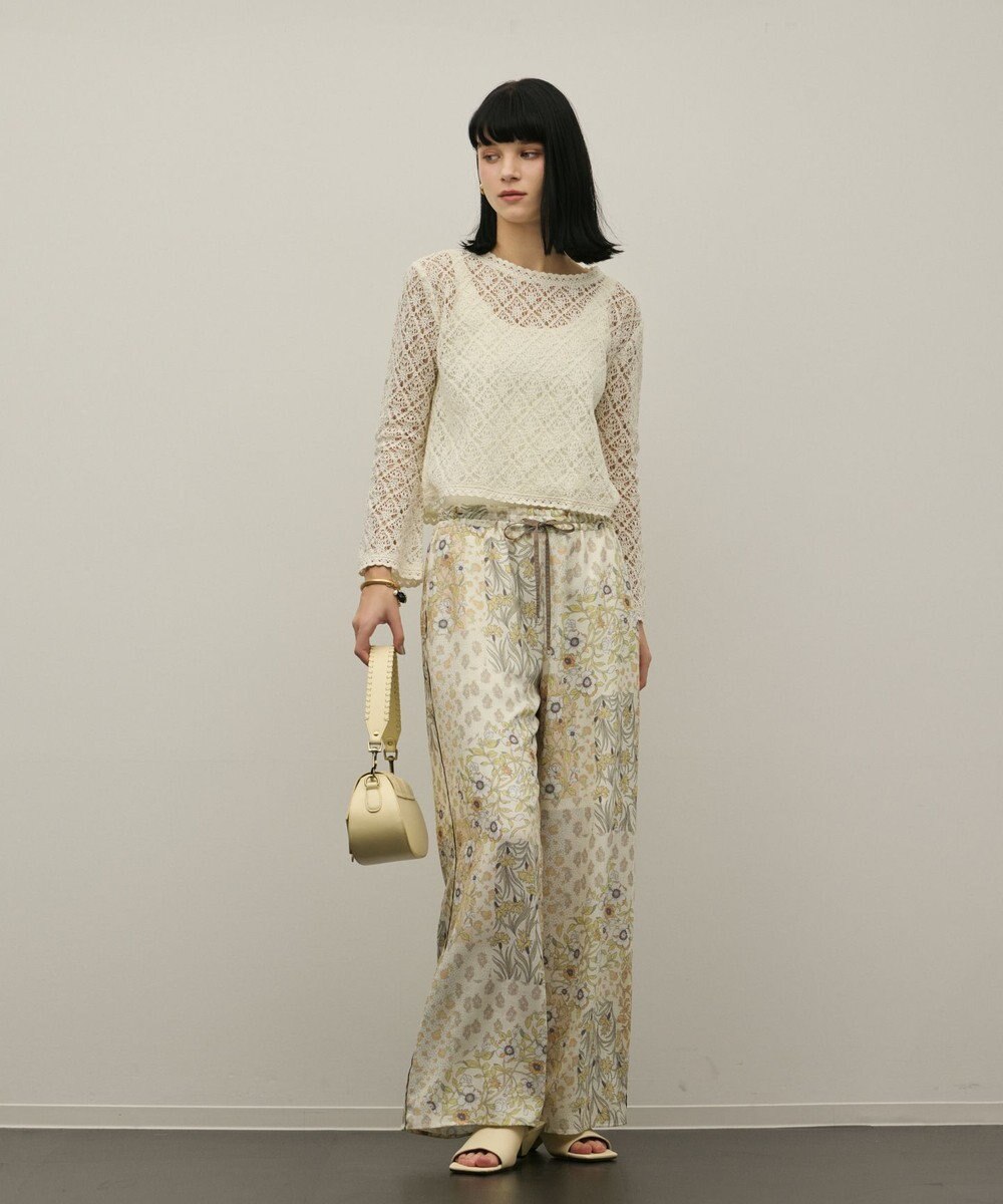 GRACE CONTINENTAL プリントイージーパンツ 