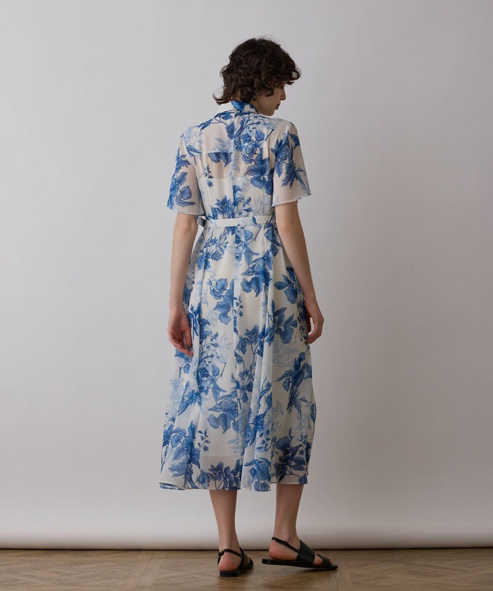 GRACE CONTINENTAL シャドーフラワープリントワンピース 