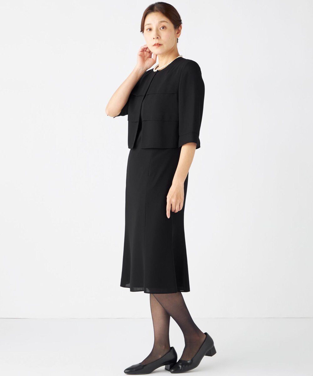 自由区 FORMAL 【人気NO.1 / 洗える】ボレロ風ワンピース 