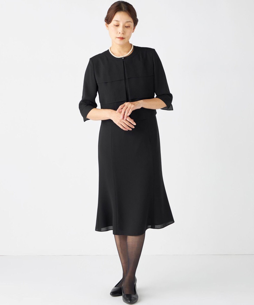 自由区 FORMAL 【人気NO.1 / 洗える】ボレロ風ワンピース 