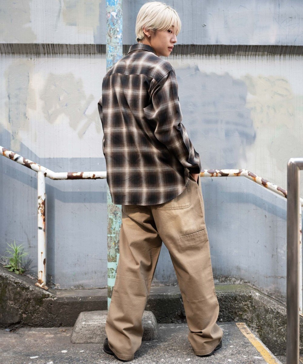 WEGO 【ウエストゴム/MLサイズ展開】ージーダブルニーパンツ 