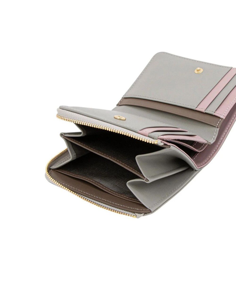 LANVIN en Bleu リュクサンブールカラー 二つ折りLファスナー財布 