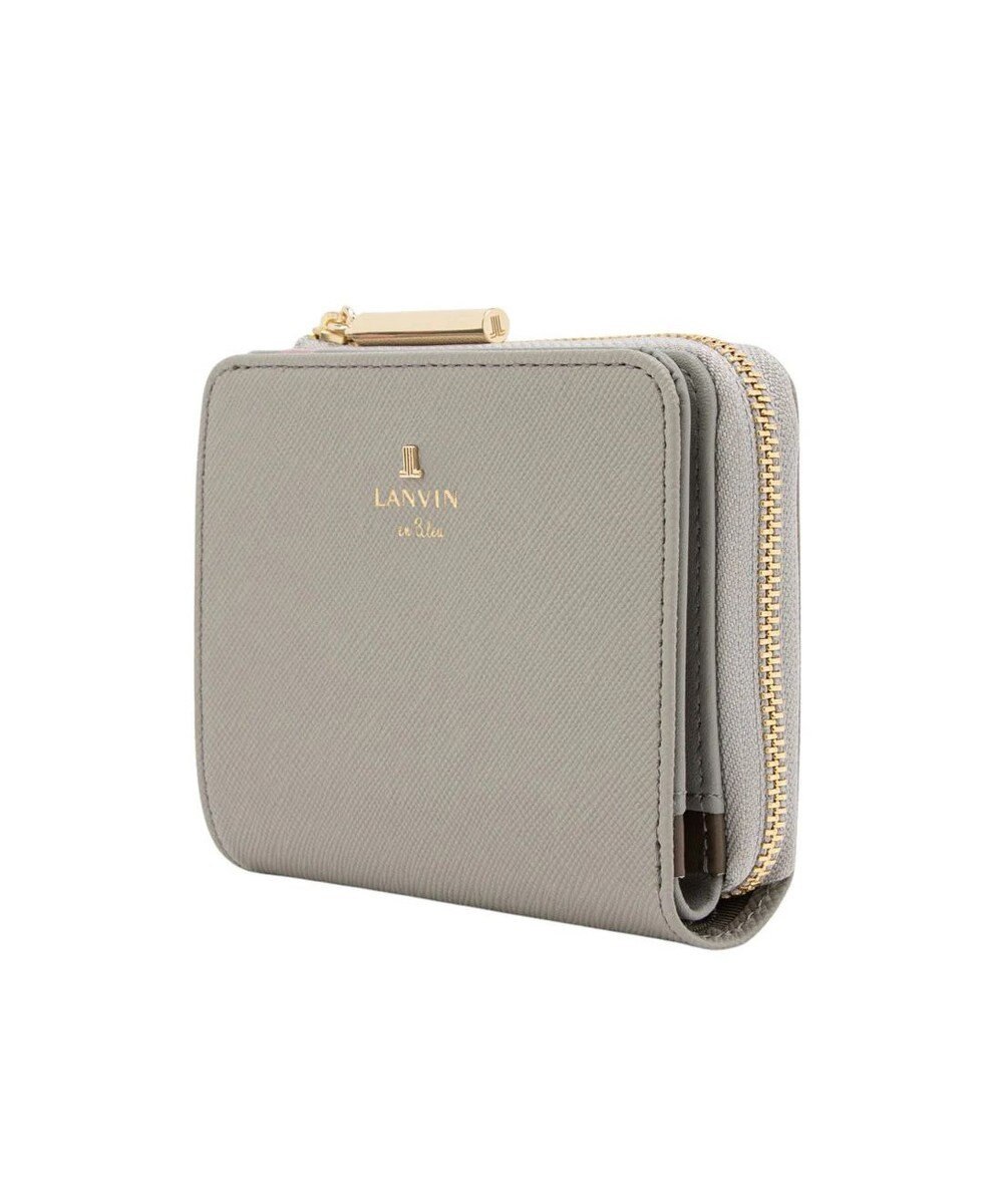 LANVIN en Bleu リュクサンブールカラー 二つ折りLファスナー財布 
