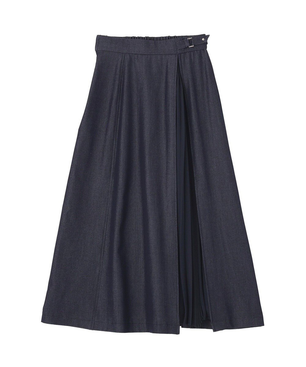 YECCA VECCA プリーツMIXフレアスカート 