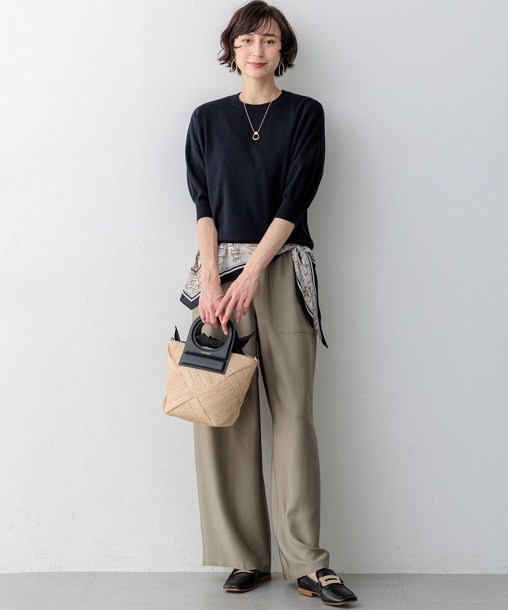 23区 【先行予約】キュプラコットン プルオーバー ニット 