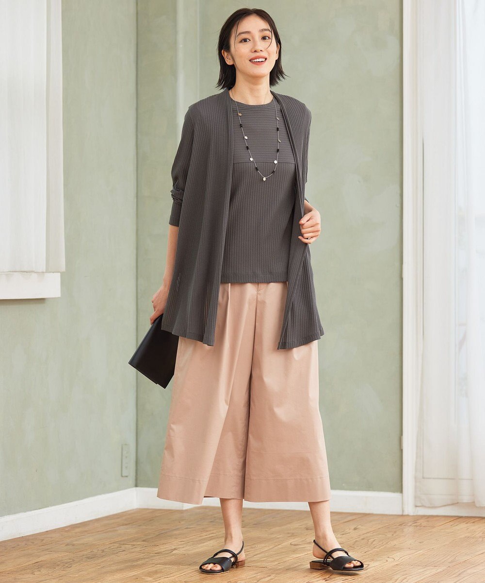 自由区 S 【カタログ掲載・洗える】タックガウチョ パンツ 