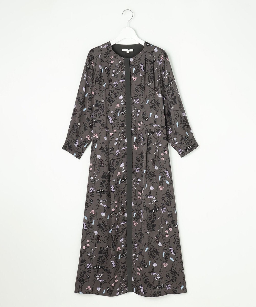 自由区 S 【WEB&一部店舗限定】ハーバルフロープリント8分袖 ワンピース 