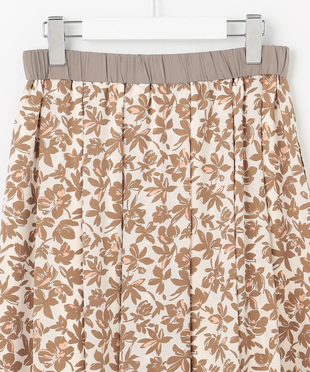 自由区 【カタログ掲載・洗える】スノーフラワープリント スカート 