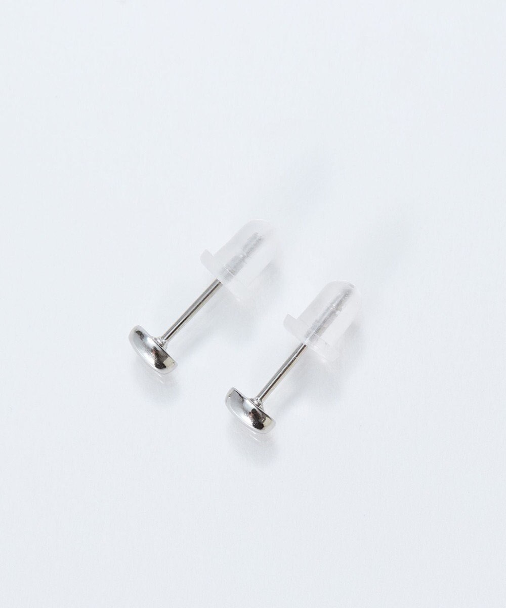 Phoebe 【金属アレルギー対応】メタルビーンズピアス　シルバー/サージカルステンレス 