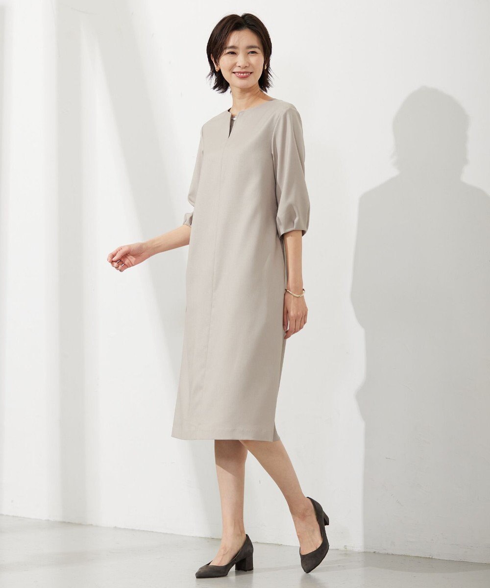 J.PRESS LADIES 【セットアップ対応・洗える・UVケア・速乾】 OXIJEWELストレッチ ワンピース 