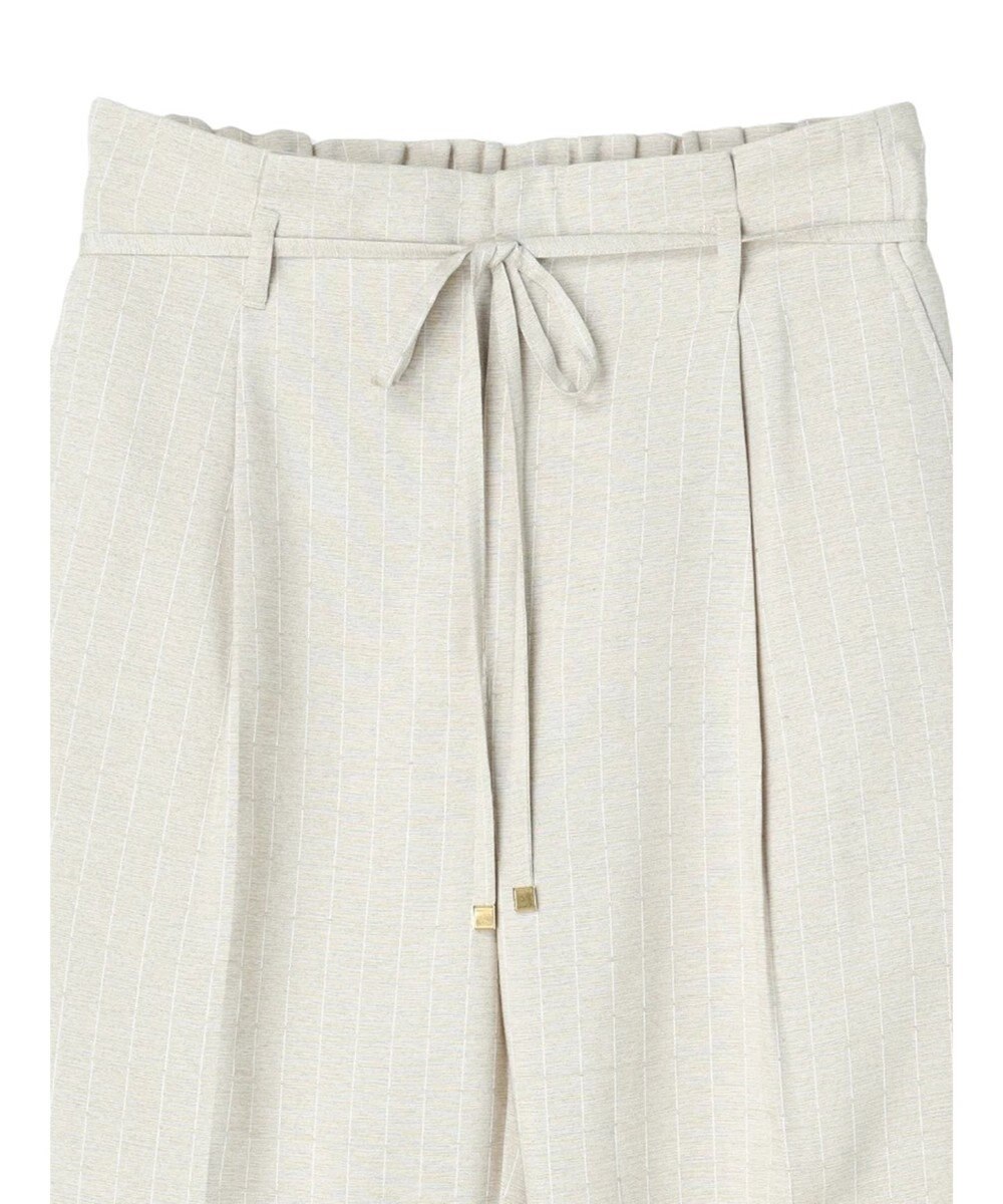 earth music&ecology リネンライクテーパードパンツ（ストライプ） 