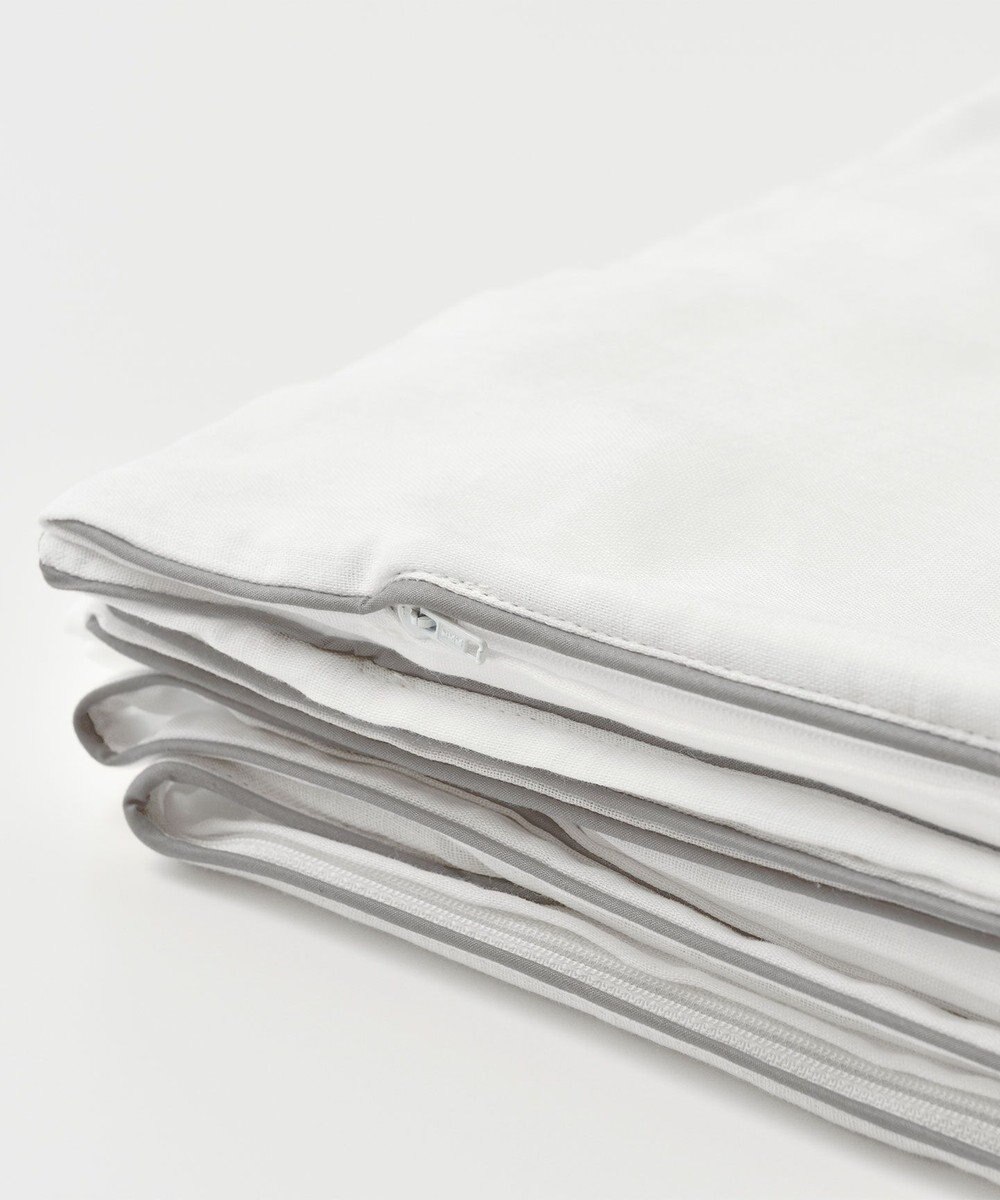 京和晒綿紗 ガーゼ掛布団カバー 白２重合わせ シングルサイズ(150×210) 