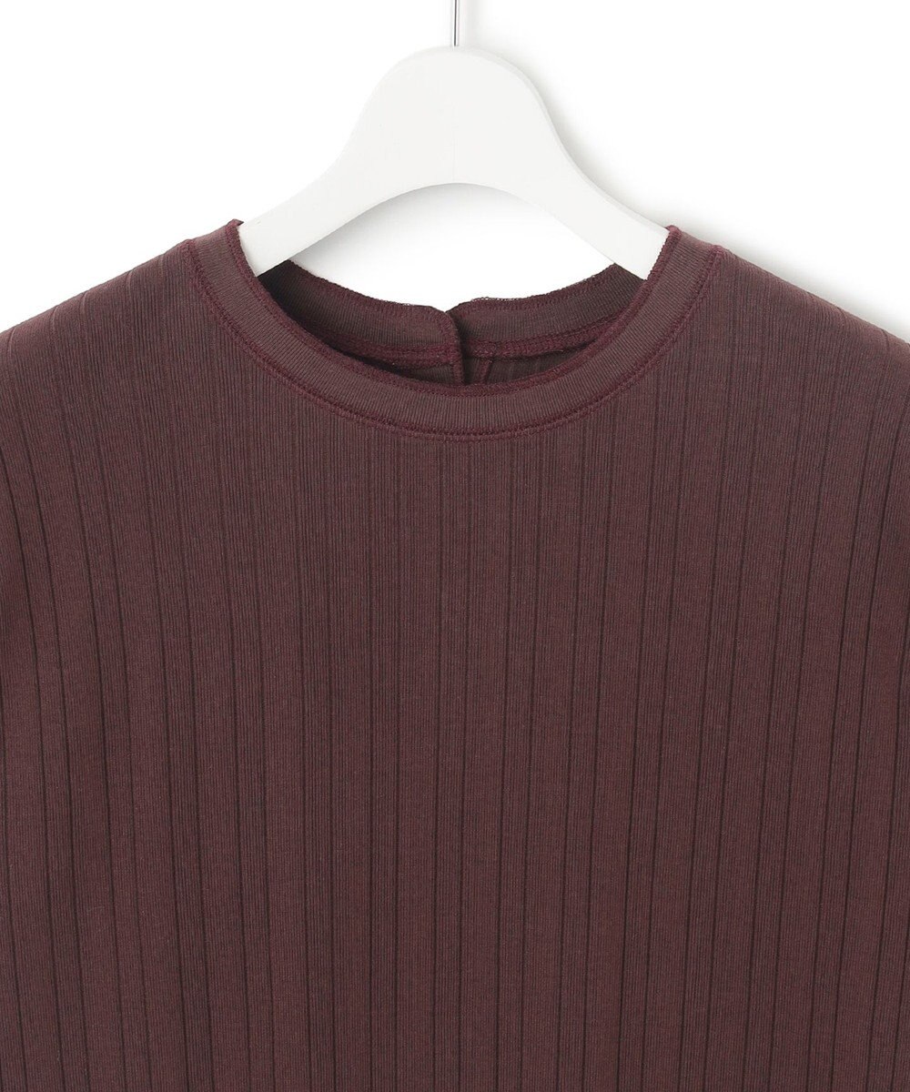 23区 【SLOW/洗える】ランダムリブフライス フレンチスリーブ カットソー 