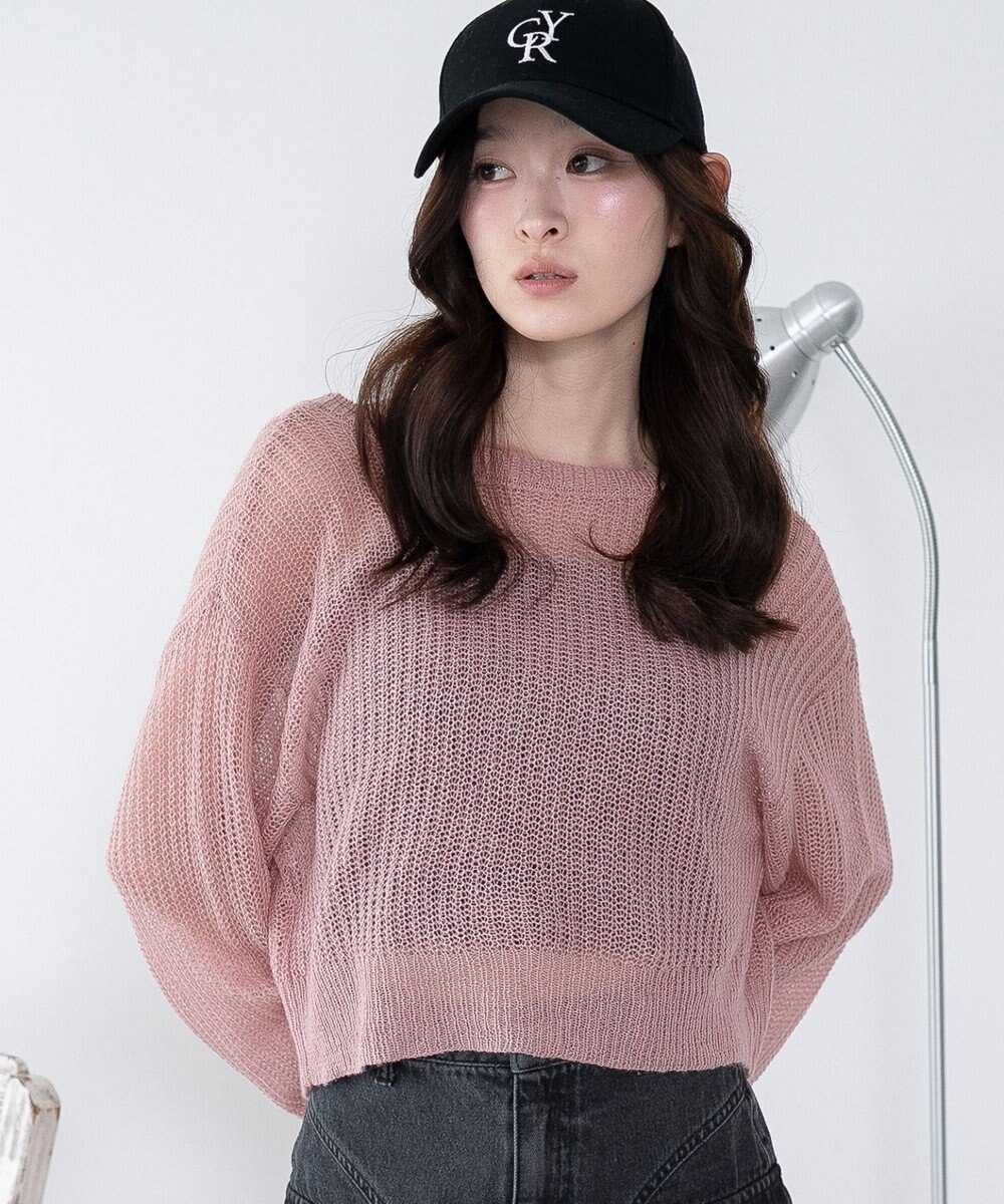 WEGO 【25年秋冬新作】モヘアタッチ2WAYリボンカーデ 