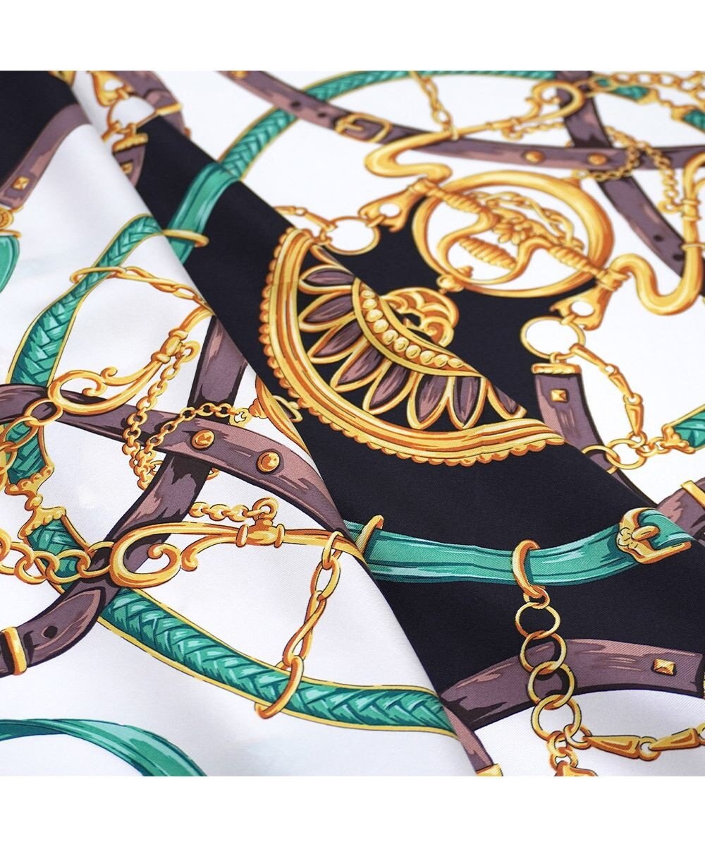 Marca 【Marcaオリジナル】ビット・ベルト 大判 シルクツイル スカーフ 