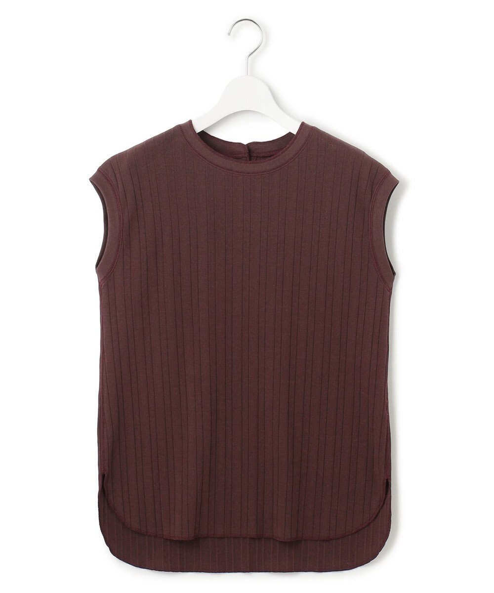 23区 【SLOW/洗える】ランダムリブフライス フレンチスリーブ カットソー 