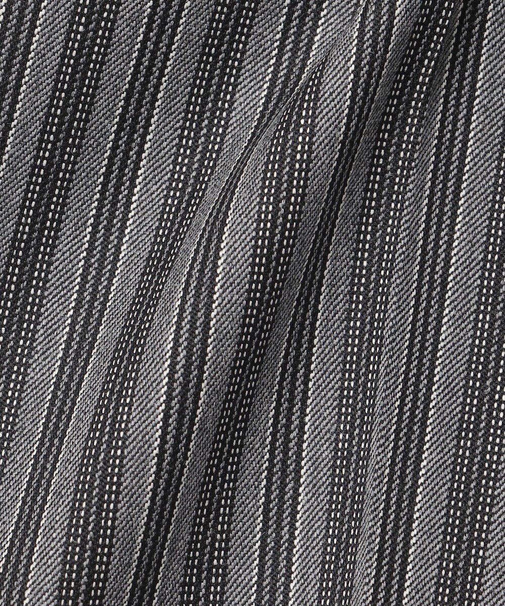 J.PRESS MEN 【J.PRESS ORIGINALS】Dark Pinstripe Wool New Piped Stem Slacks / Big Back Belt 