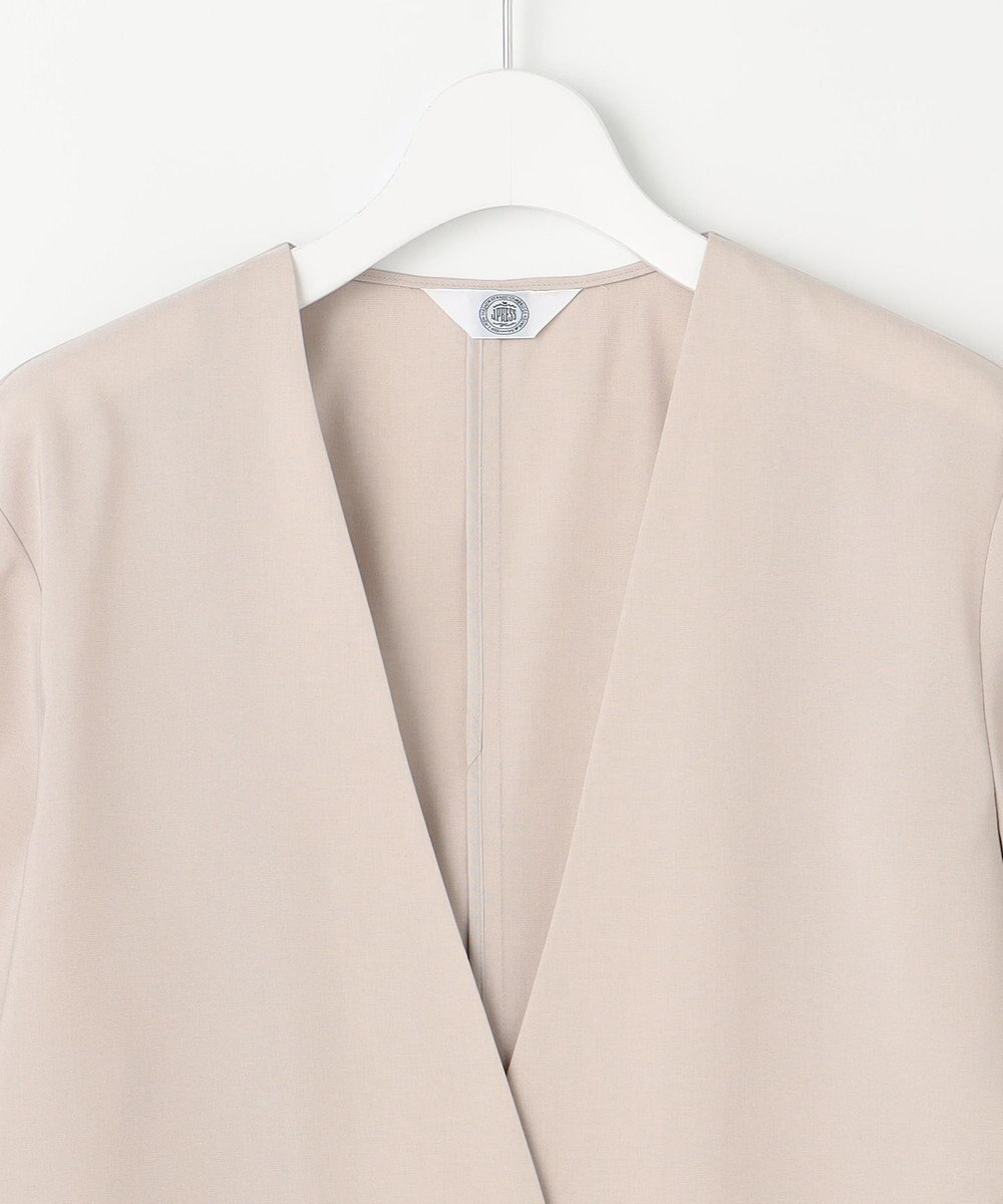 J.PRESS LADIES 【洗える】ストレッチ ノーカラー ジャケット 
