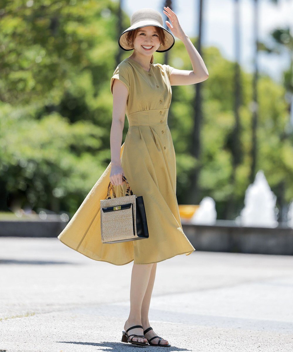 ANY SIS 【撥水・UVカット・速乾】ハイウエスト ワンピース 