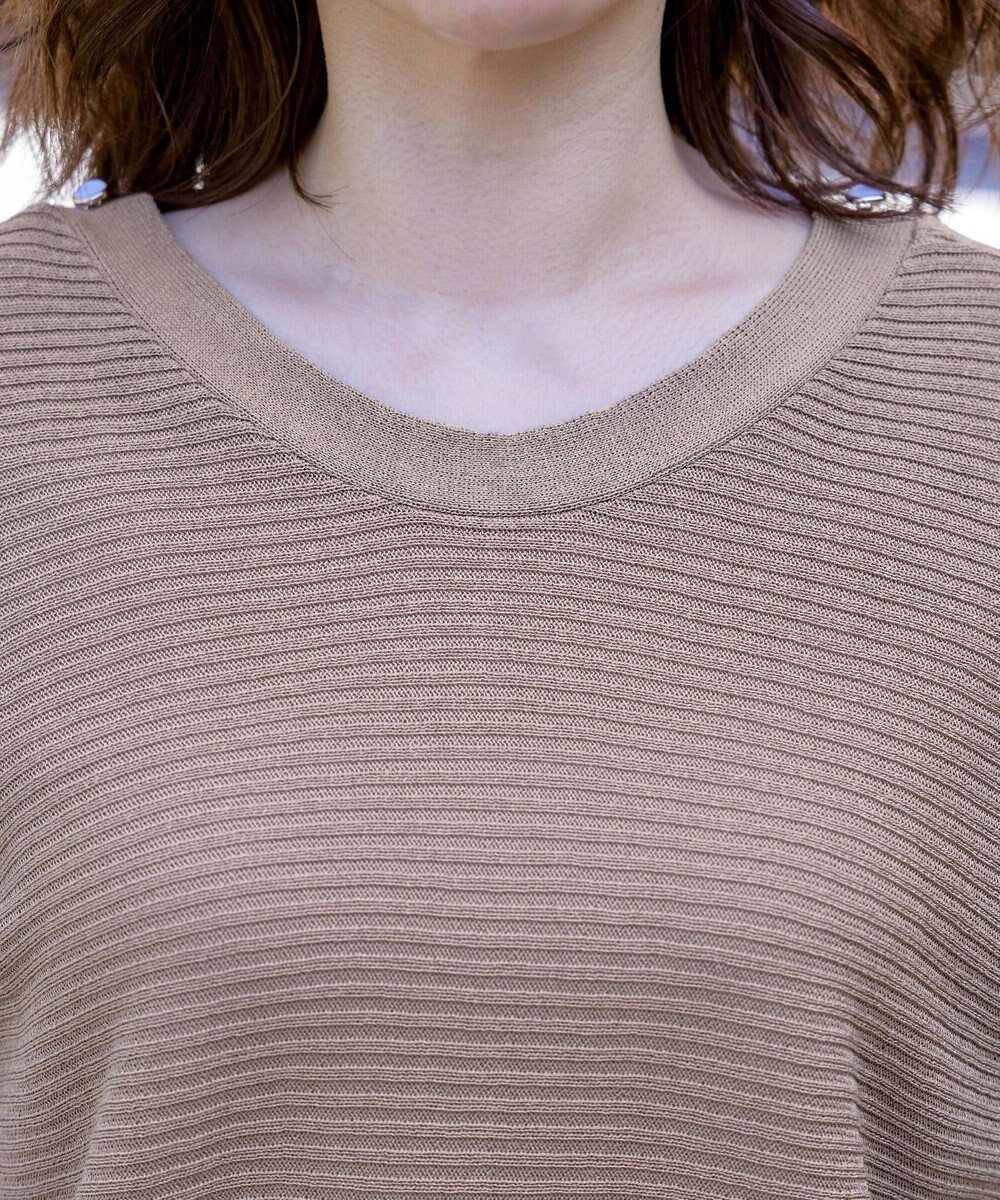 Tiaclasse 【洗える】肩ボタンドルマンニットトップス 