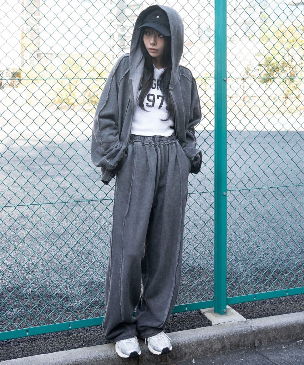 WEGO 【ユニセックス着用ITEM/ウエストゴム】スウィッチングスウェットパンツ 