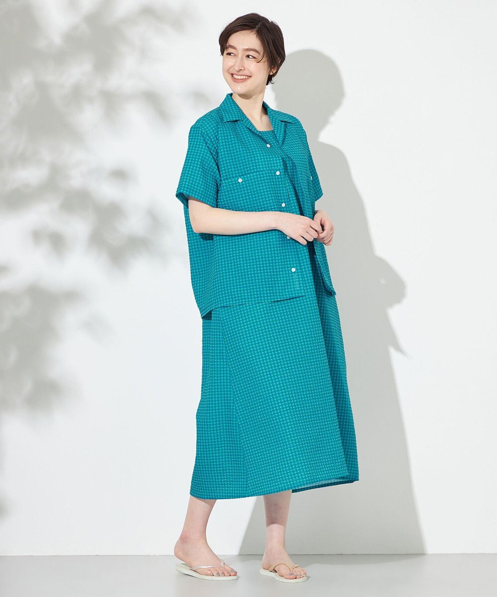 HELLY HANSEN 【速乾・UVカット・耐海水・耐塩素】ショートスリーブ マリンリゾートシアサッカーシャツ 