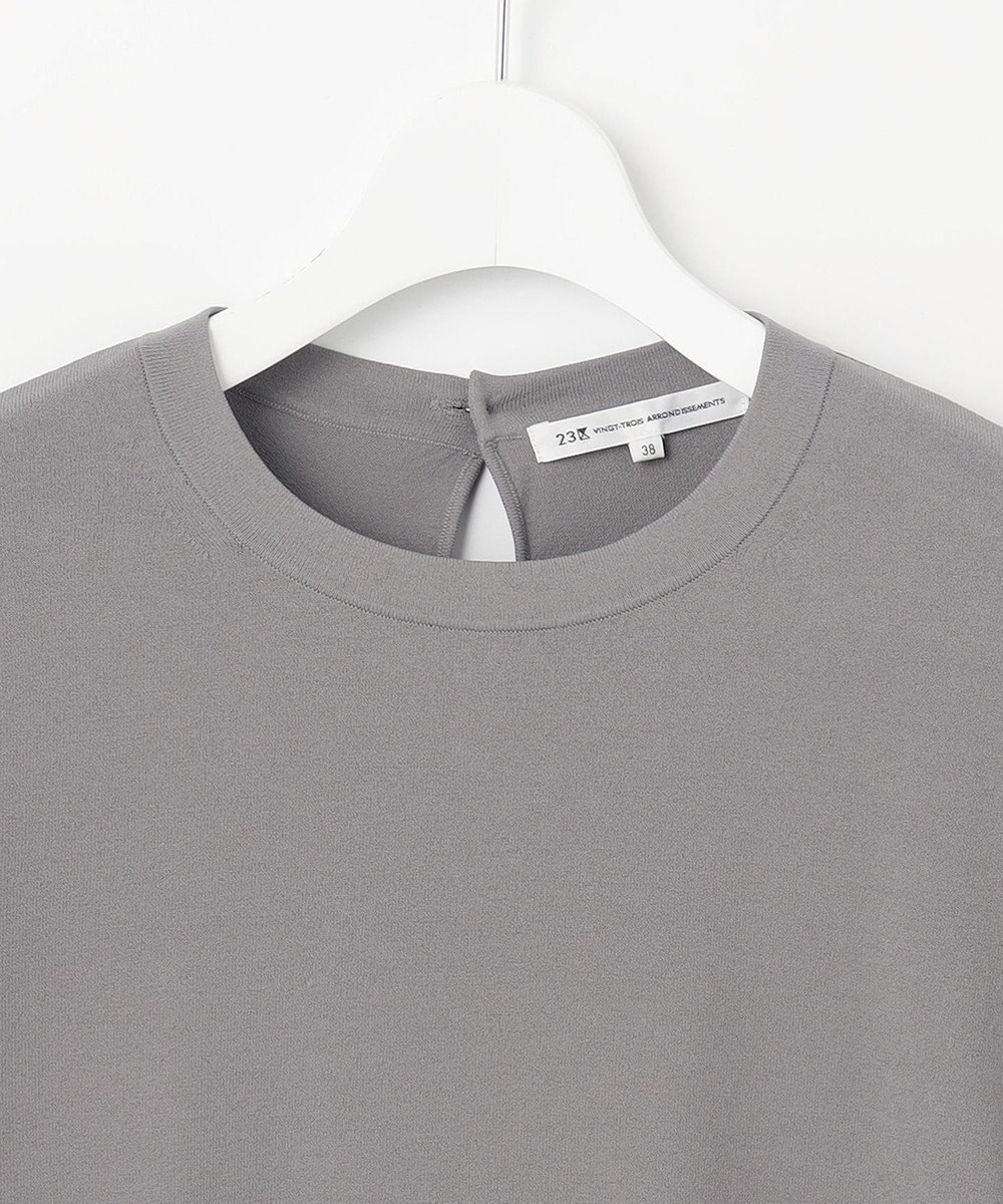 23区 S 【ご好評につきカラー追加/洗える】クロスコンビ パフスリーブ ニット 