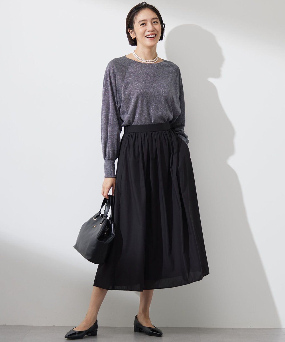 自由区 【洗える】ランダムタック スカート 