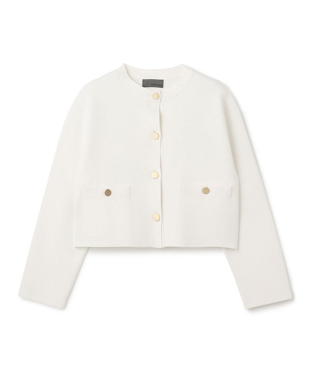 uncrave 【手洗い可】ヴィスコースナイロン ジャガード ニットジャケット（uncrave STANDARD） 